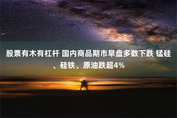 股票有木有杠杆 国内商品期市早盘多数下跌 锰硅、硅铁、原油跌超4%