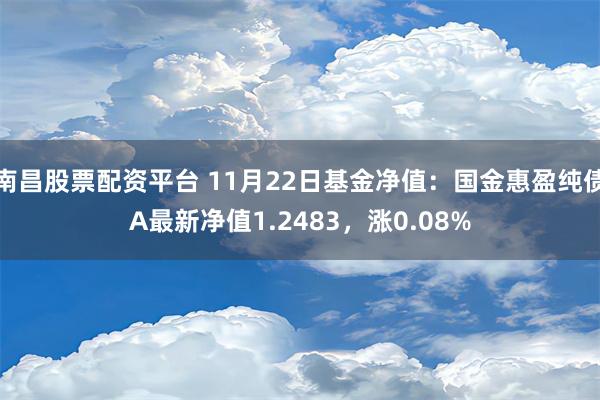 南昌股票配资平台 11月22日基金净值：国金惠盈纯债A最新净值1.2483，涨0.08%