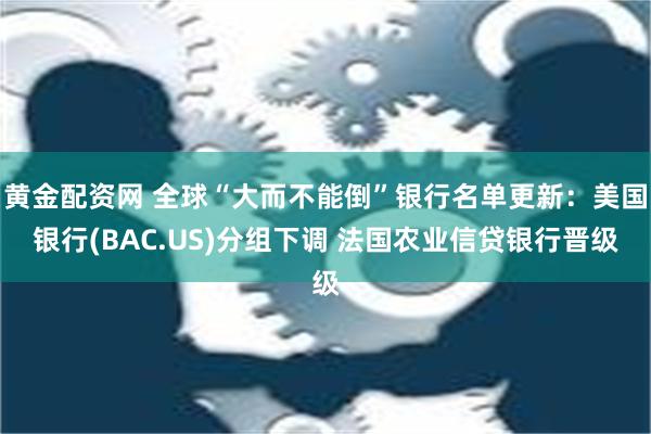 黄金配资网 全球“大而不能倒”银行名单更新：美国银行(BAC.US)分组下调 法国农业信贷银行晋级